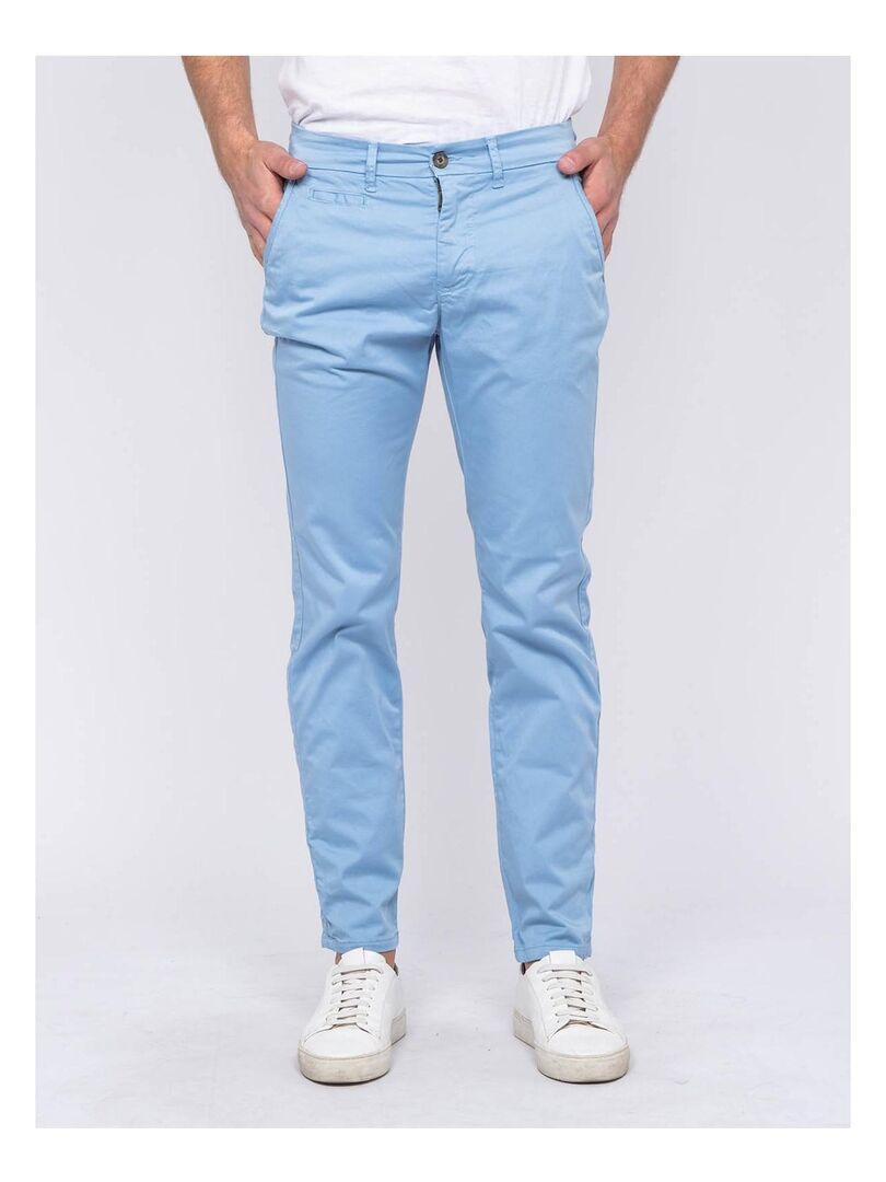 Pantalon chino CALES Bleu ciel - Kiabi