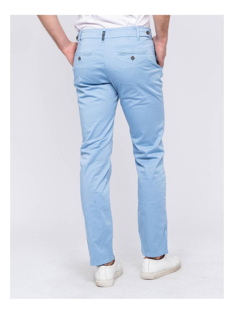 Pantalon chino CALES Bleu ciel - Kiabi