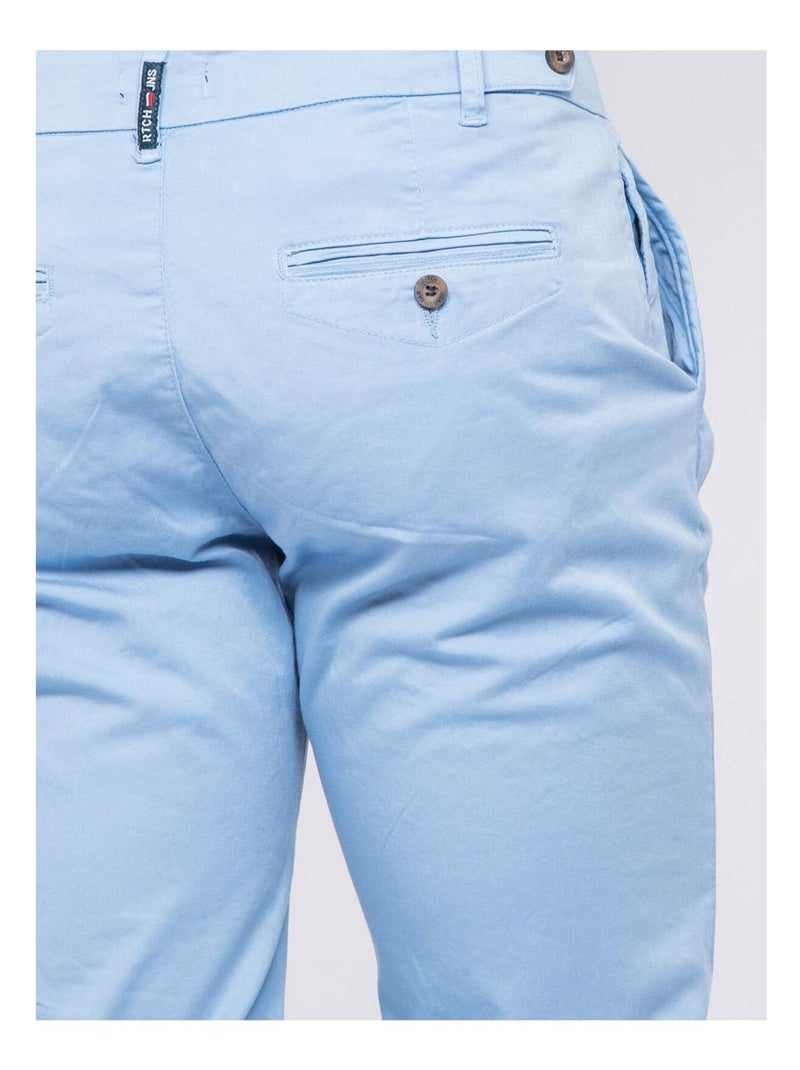 Pantalon chino CALES Bleu ciel - Kiabi