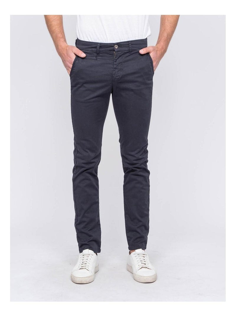 Pantalon chino CALES Bleu marine - Kiabi