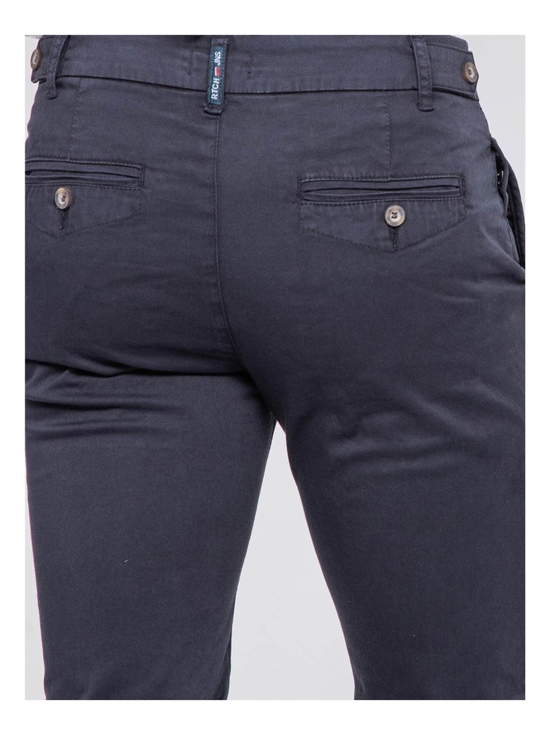 Pantalon chino CALES Bleu marine - Kiabi