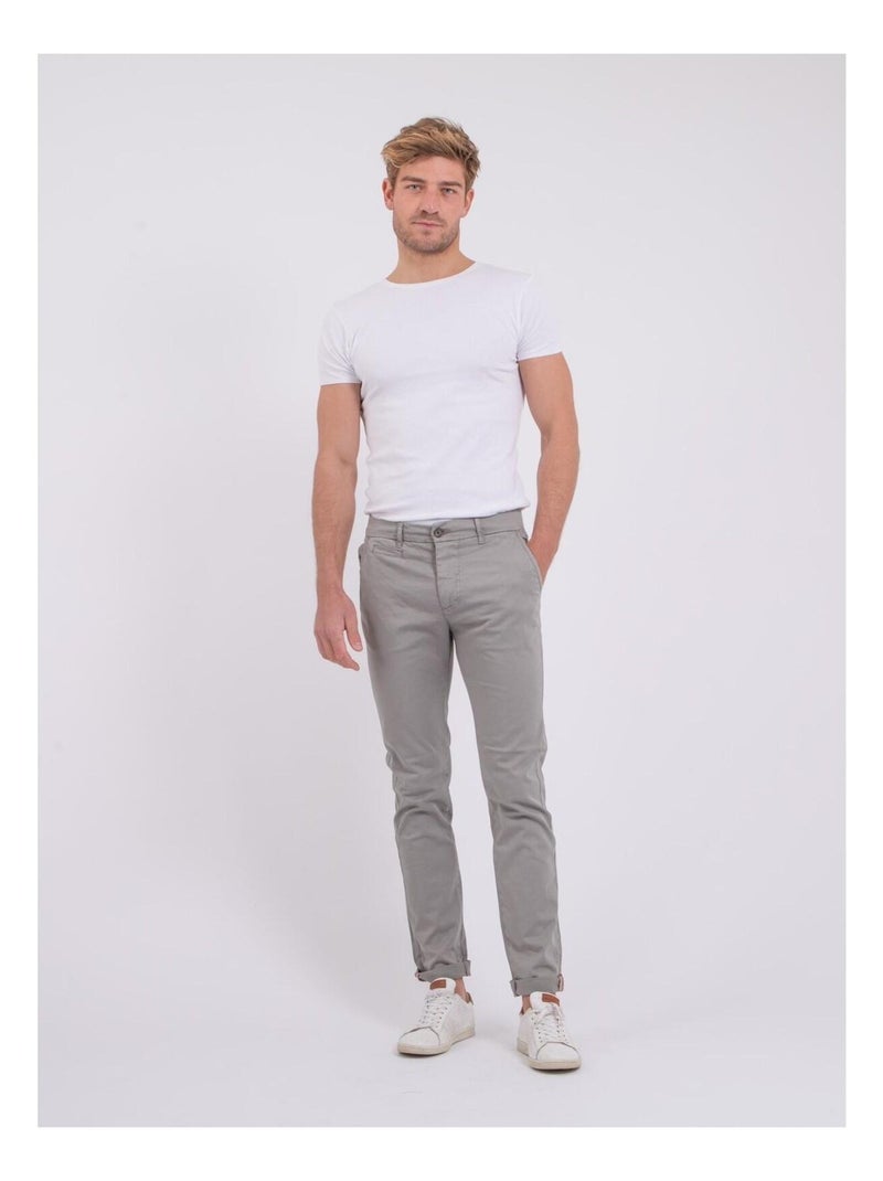 Pantalon chino CALES Gris - Kiabi