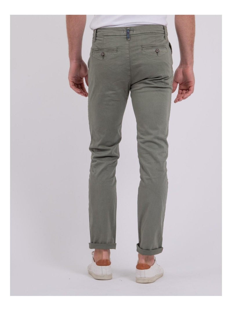 Pantalon chino CALES Kaki - Kiabi
