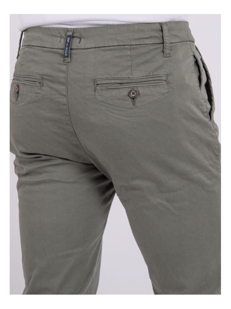 Pantalon chino CALES Kaki - Kiabi