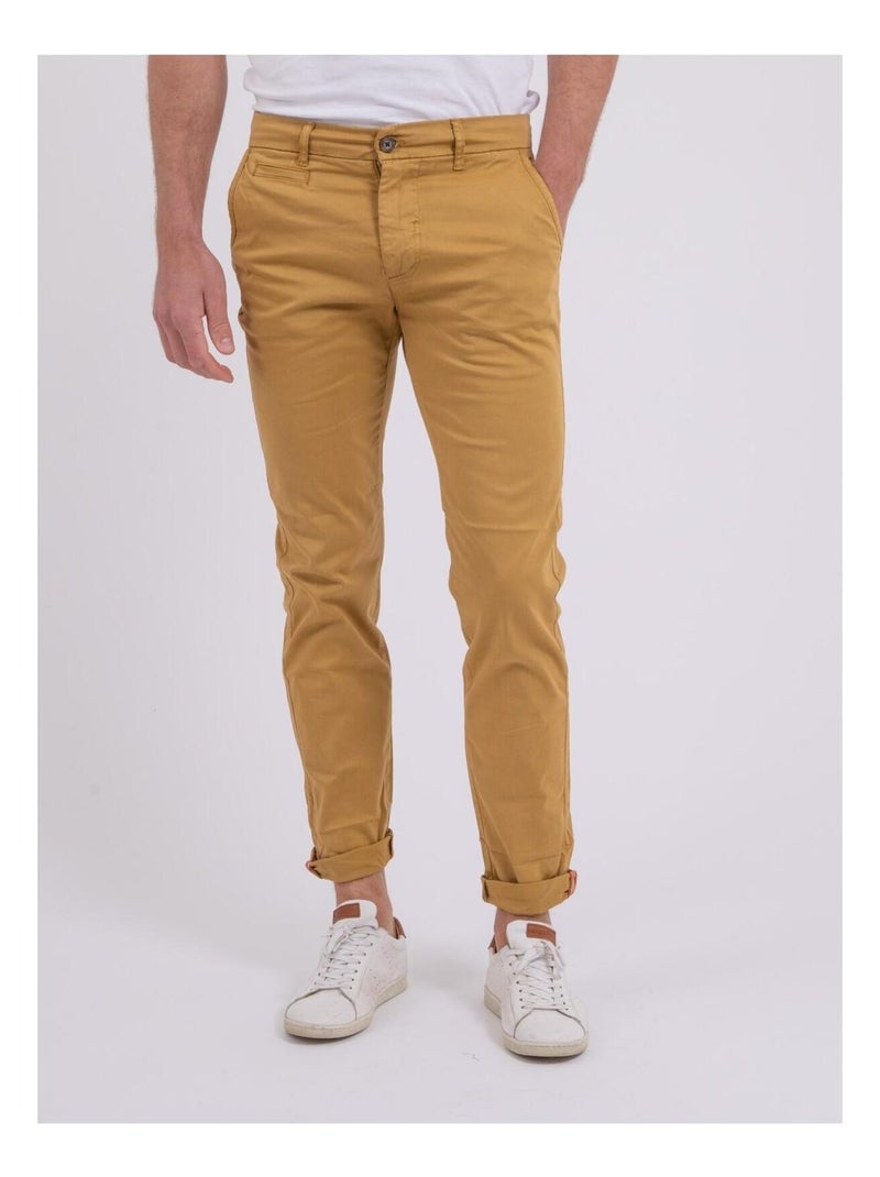 Pantalon chino CALES Moutarde - Kiabi