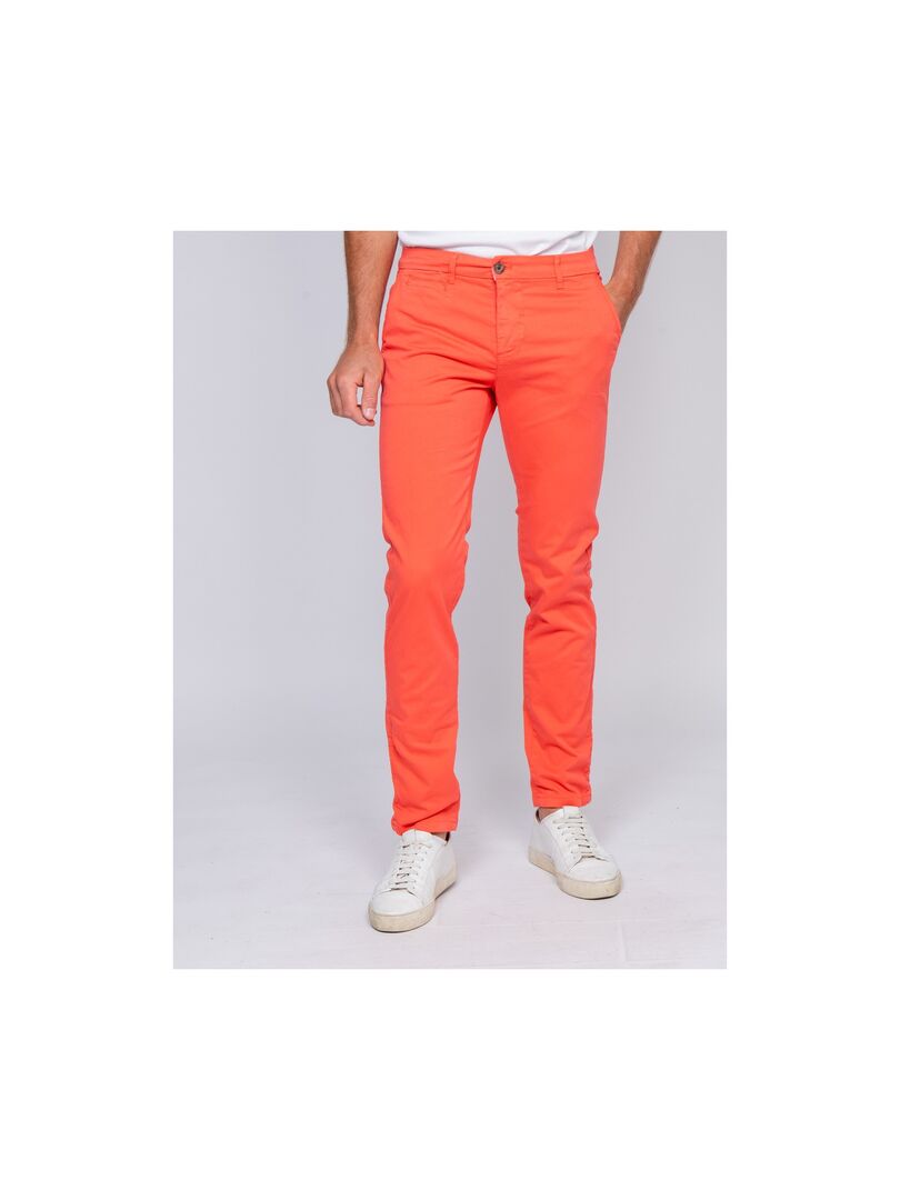 Pantalon Chino 7/8 Femme I.CODE By IKKS - Couleur Rose Corail, Coton Mélangé - Neuf Avec étiquettes
