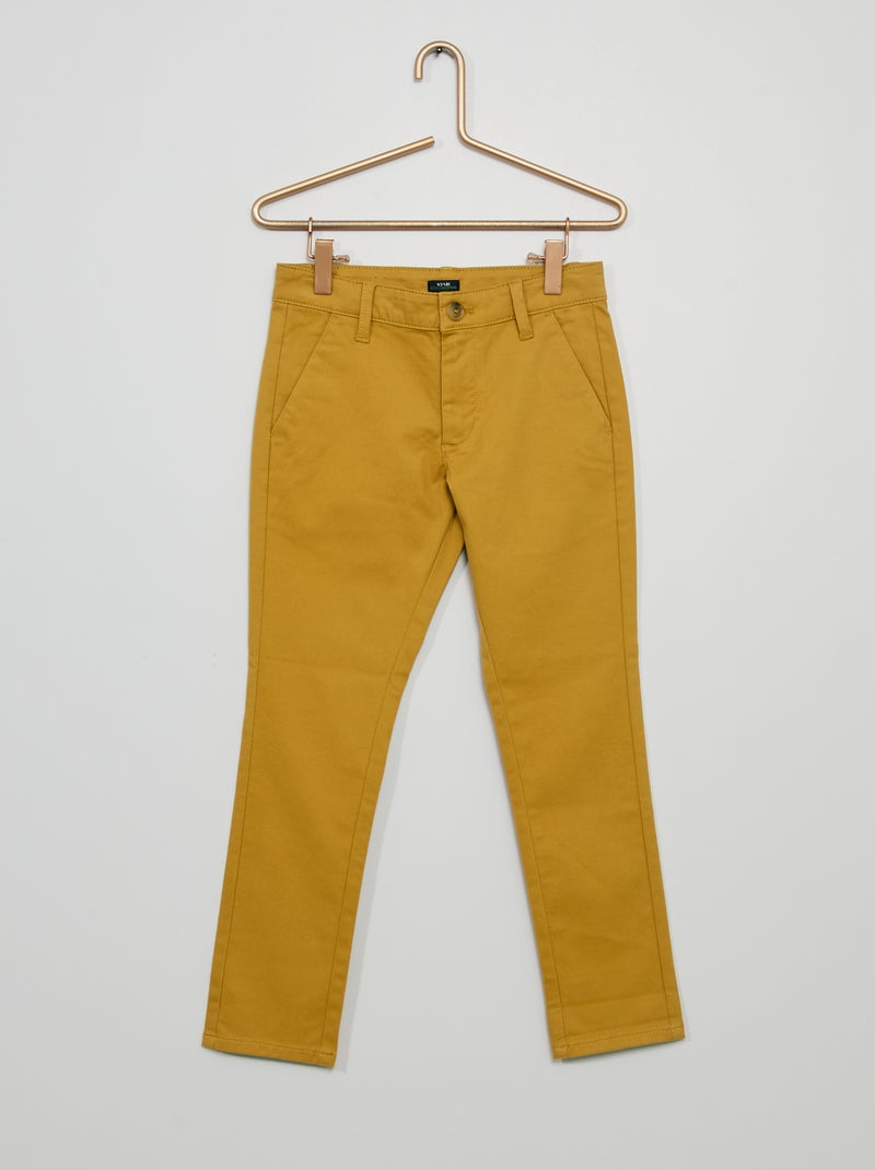 Pantalon chino camel - Kiabi