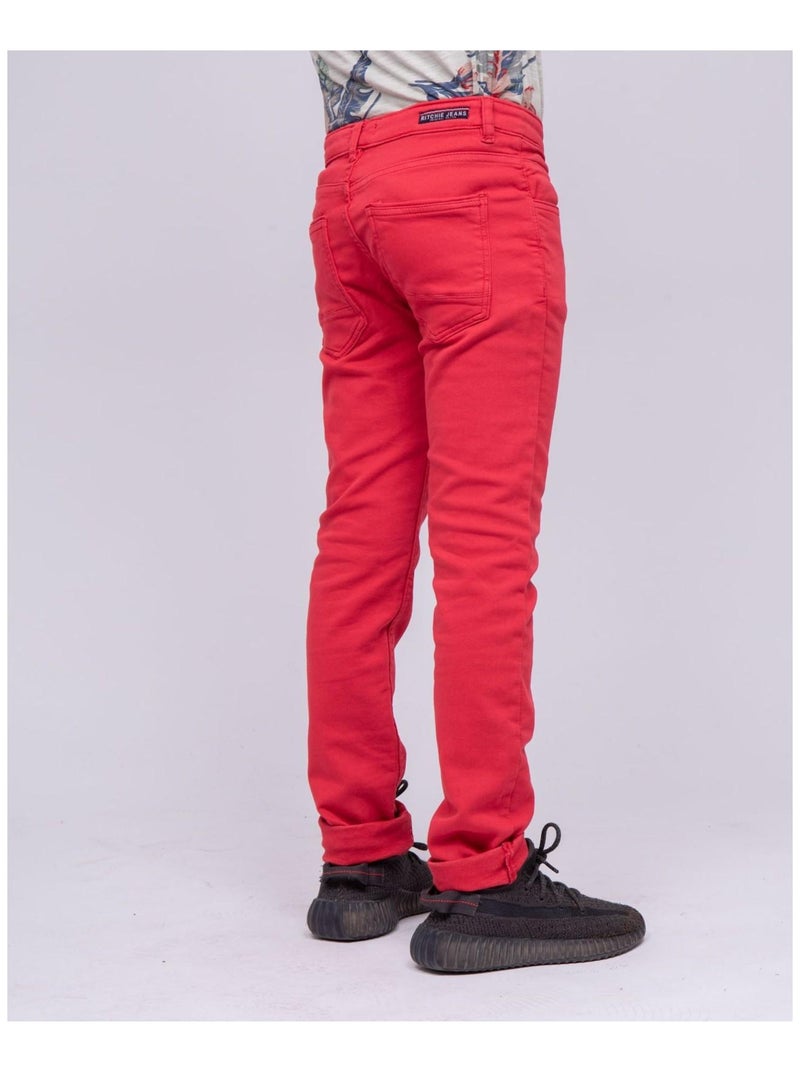 Pantalon chino CANDELO garçon Rouge - Kiabi