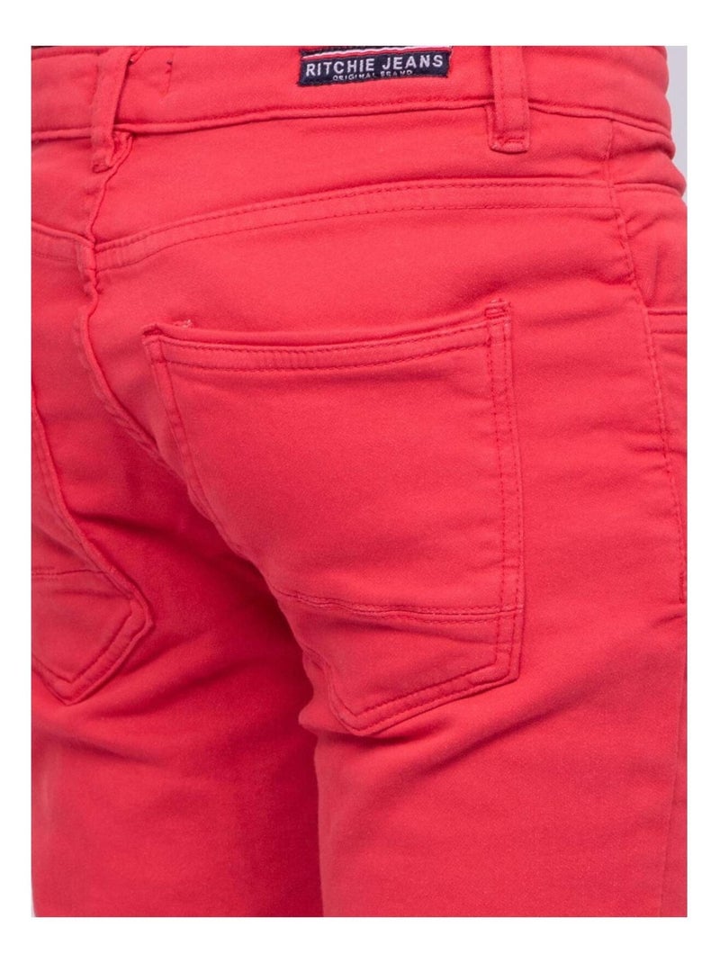 Pantalon chino CANDELO garçon Rouge - Kiabi