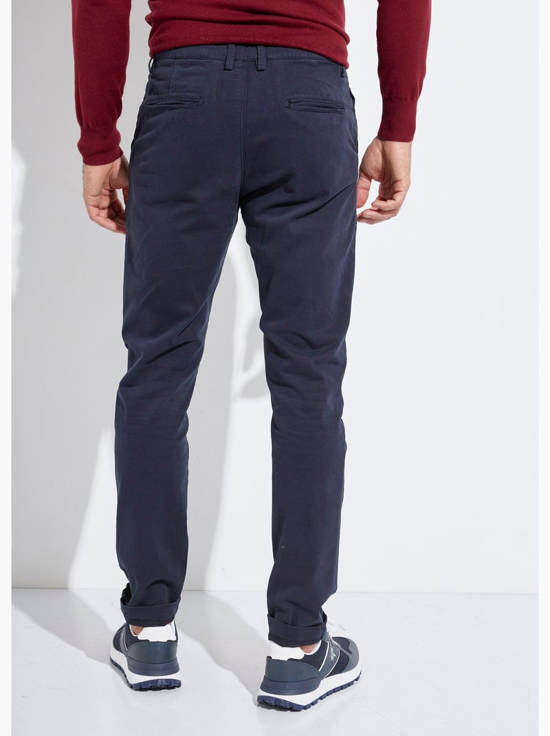 Pantalon chino chic poches italiennes - AFIBEL Bleu marine - Kiabi