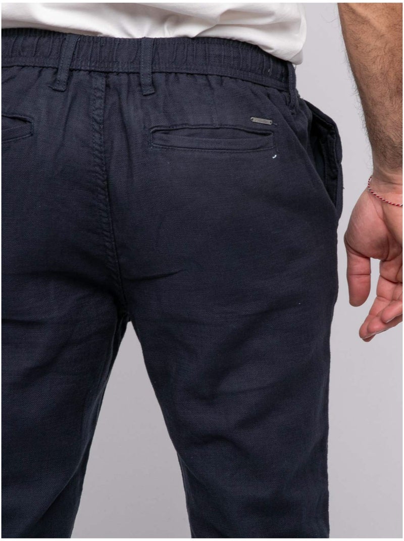 Pantalon chino cortudo Bleu marine - Kiabi