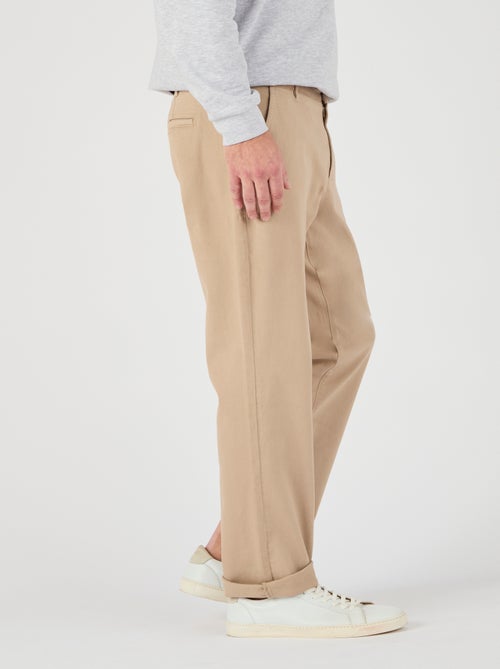 Pantalon chino coton stretch - Damart - Kiabi