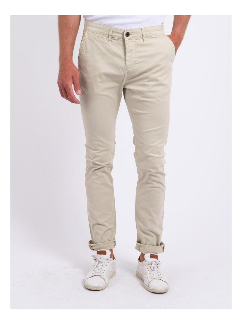 Pantalon chino coupe ajustée CAZYB Beige - Kiabi