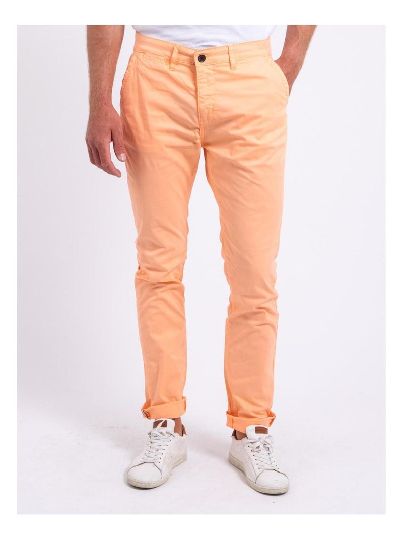 Pantalon chino coupe ajustée CAZYB Orange - Kiabi