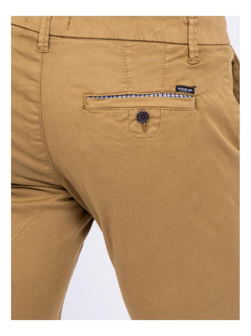 Pantalon chino coupe ajustée VAIRE Beige - Kiabi