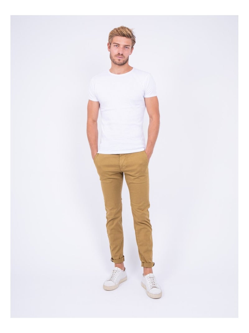 Pantalon chino coupe ajustée VAIRE Beige - Kiabi