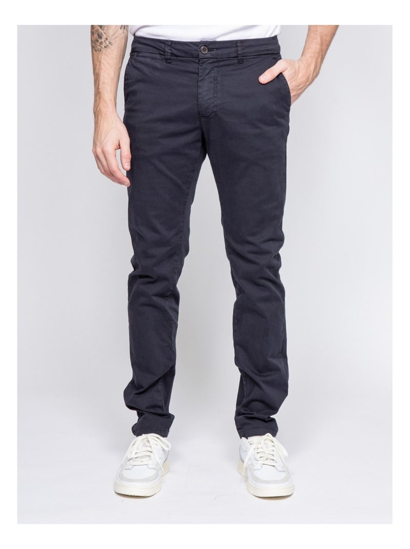 Pantalon chino coupe ajustée VAIRE Bleu marine - Kiabi