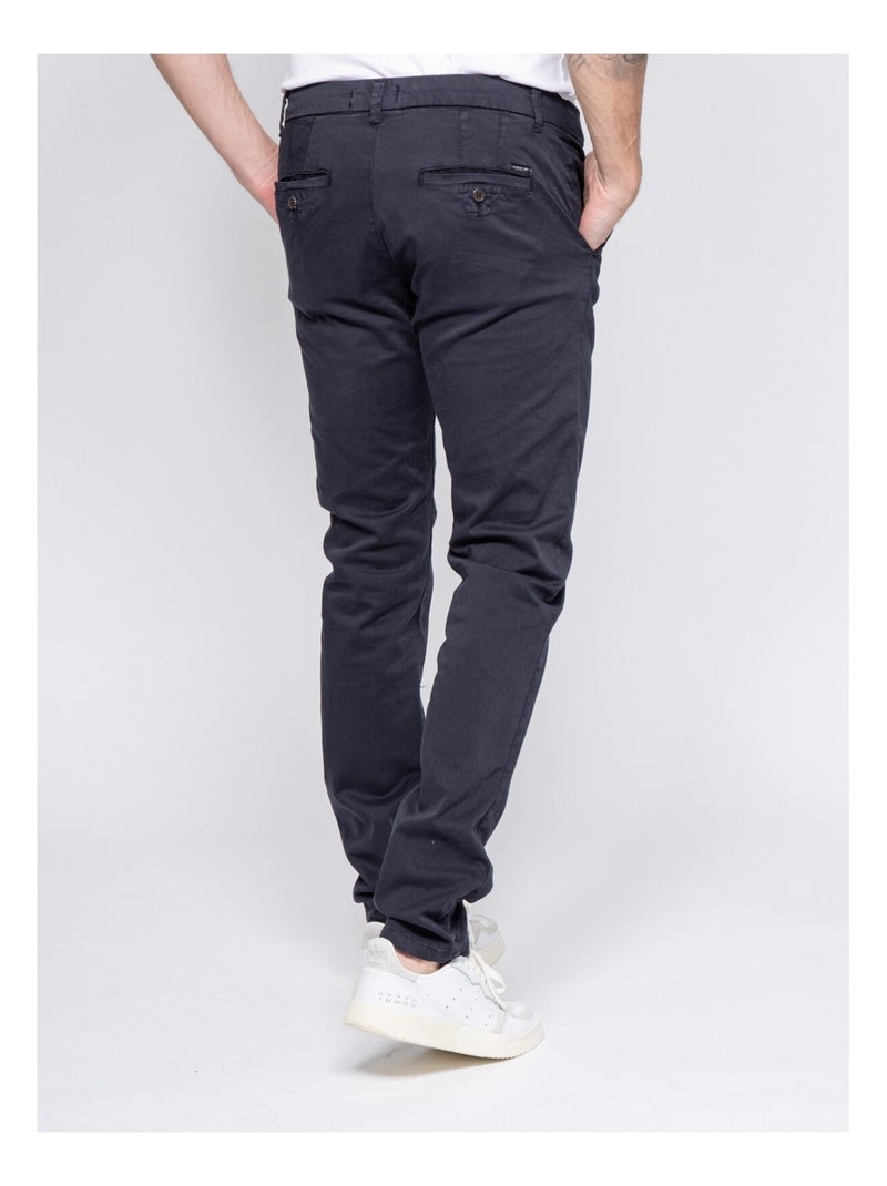 Pantalon chino coupe ajustée VAIRE Bleu marine - Kiabi