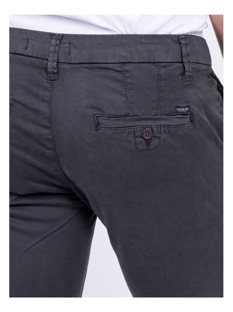 Pantalon chino coupe ajustée VAIRE Marron cappuccino - Kiabi