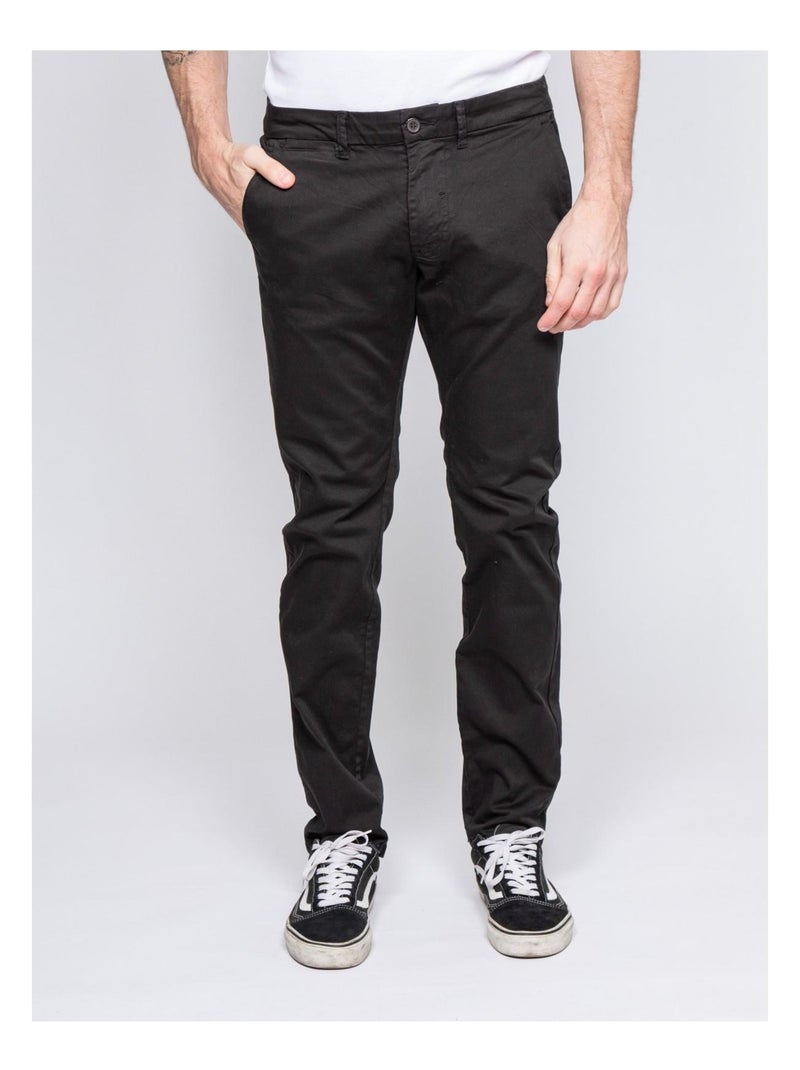 Pantalon chino coupe ajustée VAIRE Noir - Kiabi