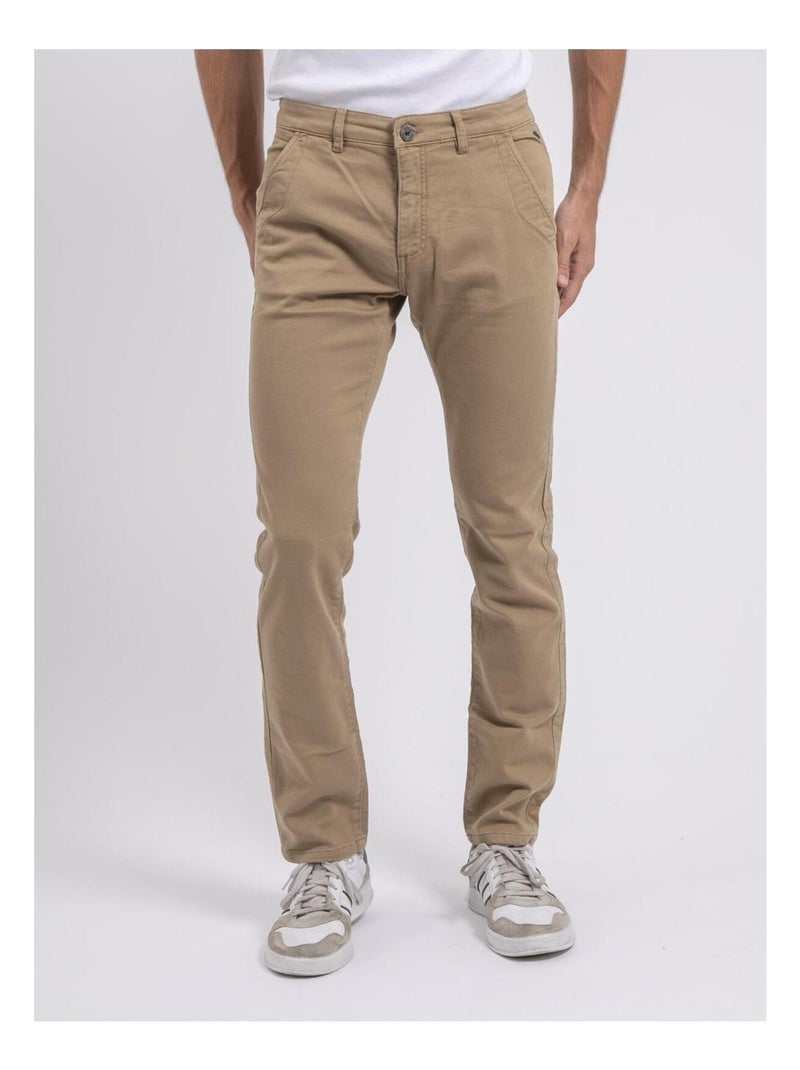 Pantalon chino coupe ajustée VALBACOL Beige - Kiabi