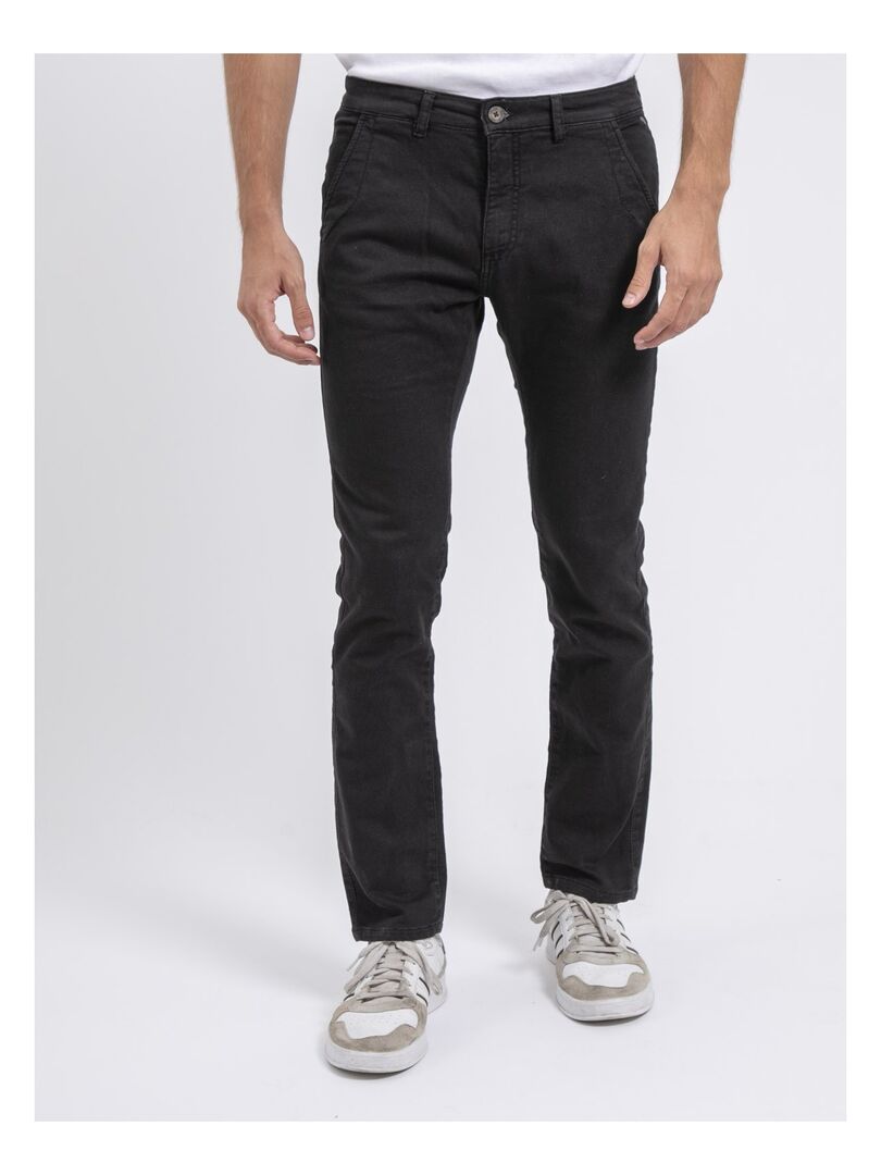 Pantalon chino coupe ajustée VALBACOL Noir - Kiabi