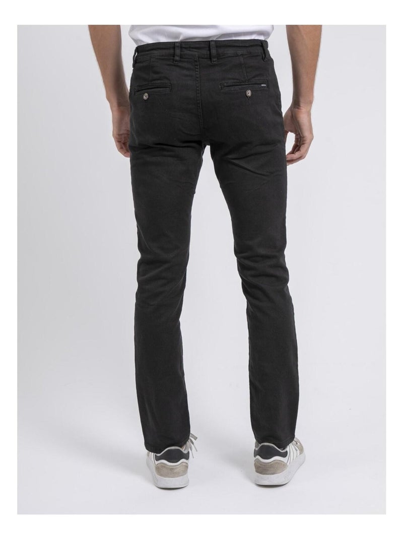 Pantalon chino coupe ajustée VALBACOL Noir - Kiabi