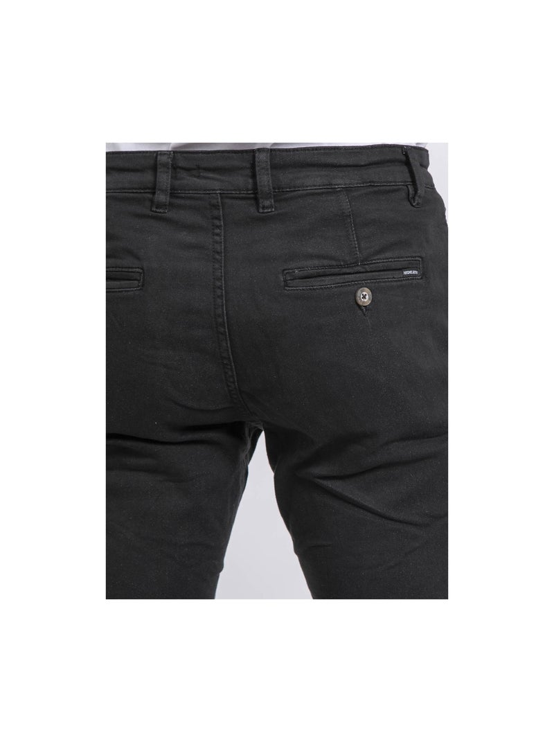 Pantalon chino coupe ajustée VALBACOL Noir - Kiabi