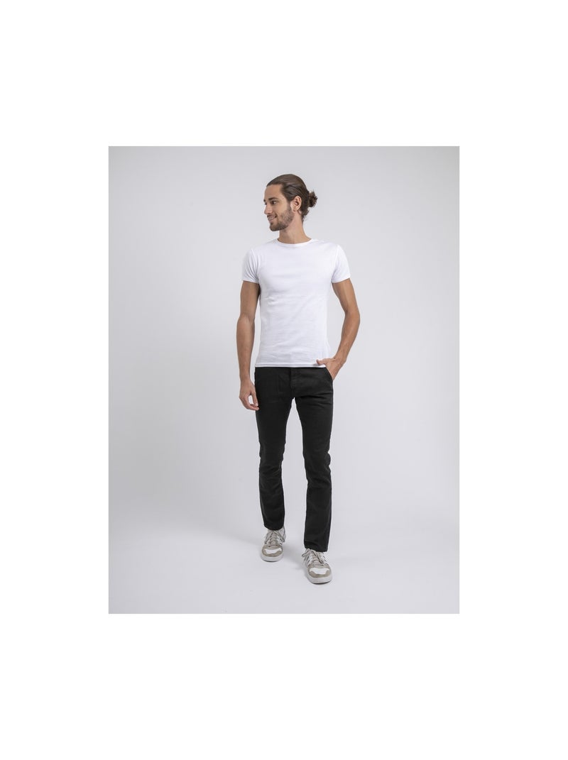 Pantalon chino coupe ajustée VALBACOL Noir - Kiabi