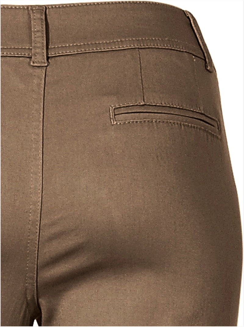 Pantalon Chino Coupe Carotte - Taille Standard - helline Marron - Kiabi