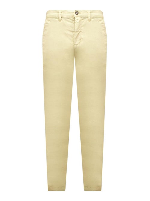Pantalon chino, coupe slim, poches passepoilées avec boutons dans le dos 'Deeluxe' - Kiabi