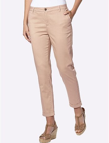 Pantalon chino coutures décoratives - taille standard - helline