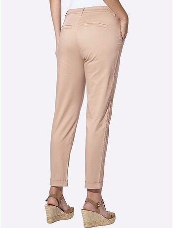 Pantalon chino coutures décoratives - taille standard - helline