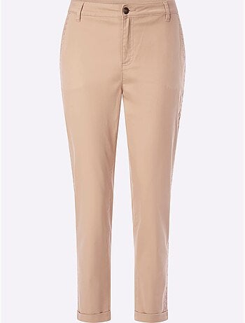 Pantalon chino coutures décoratives - taille standard - helline