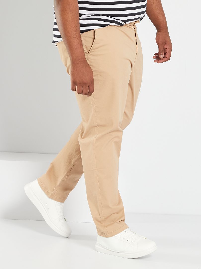 Pantalon chino droit - L30 beige - Kiabi
