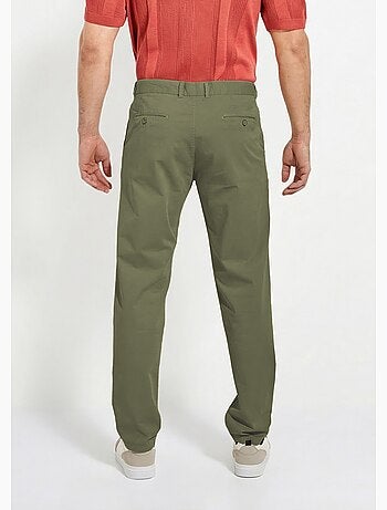 Pantalon chino droit toile coton stretch - Afibel