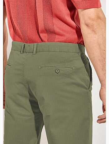 Pantalon chino droit toile coton stretch - Afibel