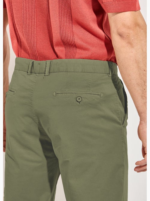 Pantalon chino droit toile coton stretch - Afibel - Kiabi