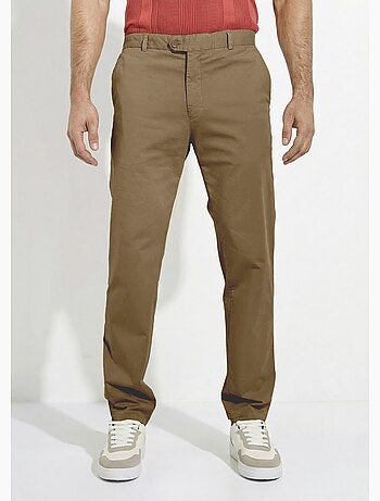 Pantalon chino droit toile coton stretch - Afibel