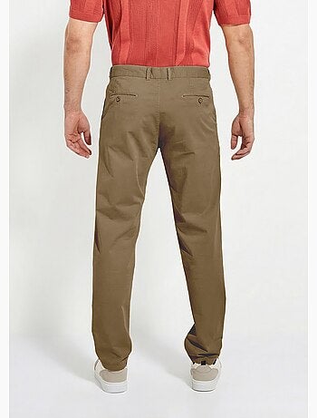 Pantalon chino droit toile coton stretch - Afibel