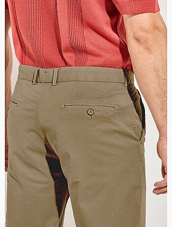 Pantalon chino droit toile coton stretch - Afibel
