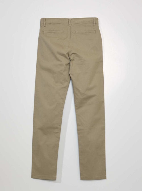 Pantalon chino en coton stretch L34 - Kiabi