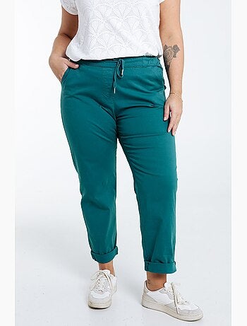 Pantalon chino en coton uni