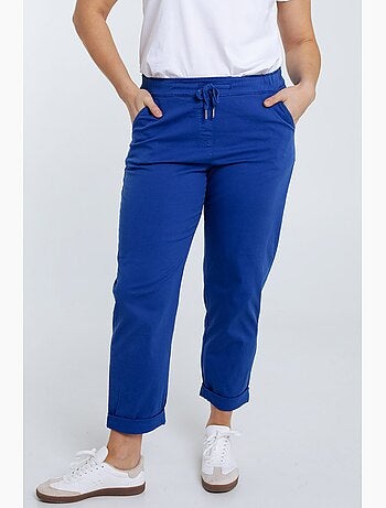 Pantalon chino en coton uni