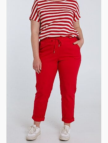 Pantalon chino en coton uni