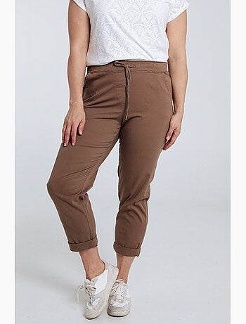 Pantalon chino en coton uni