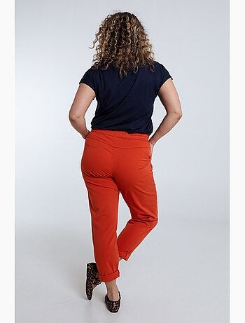 Pantalon chino en coton uni PAPRIKA