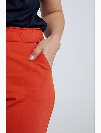 Pantalon chino en coton uni PAPRIKA