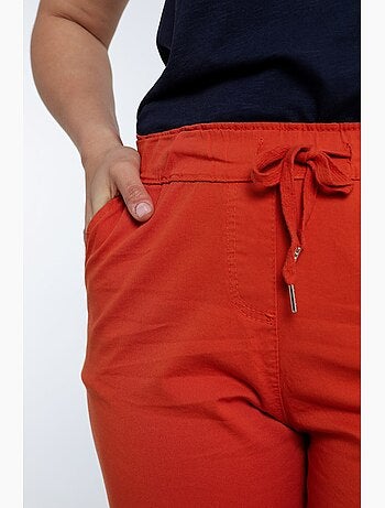 Pantalon chino en coton uni PAPRIKA
