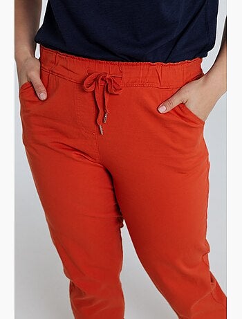 Pantalon chino en coton uni PAPRIKA